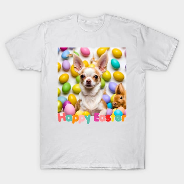 Here Comes the Easter Chihuahua! T-Shirt by Doodle and Things